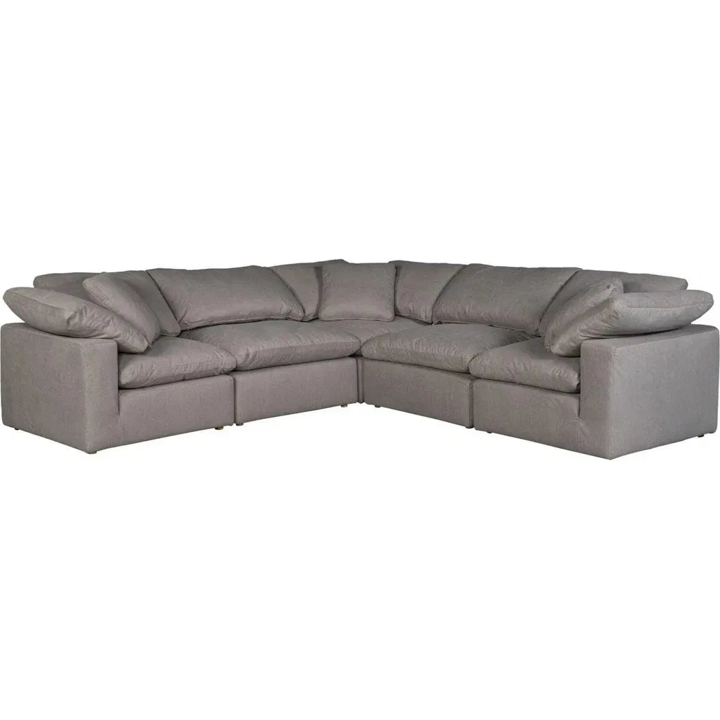 5PC Stain Resistant Grey Large Classic Modular