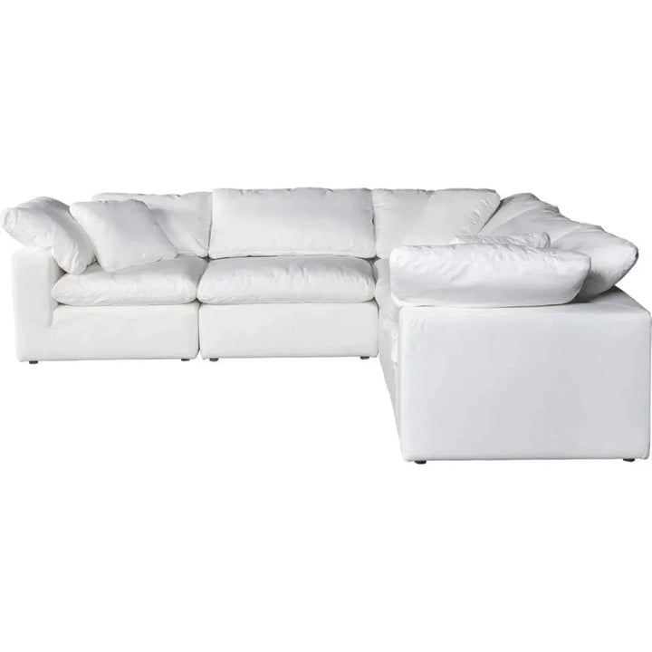 5PC Stain Resistant White Large Classic Modular-Modular Sofas-Moe's Home-LOOMLAN