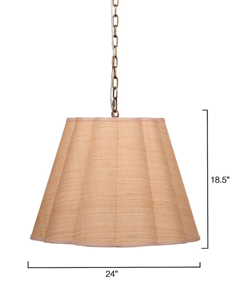 Scalloped 1-Light Hanging Pendant