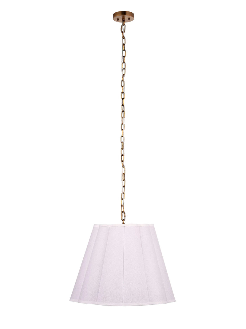 Scalloped 1-Light Hanging Pendant