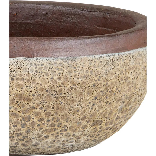 5.5 in. Lyra Ceramic Brown Planter