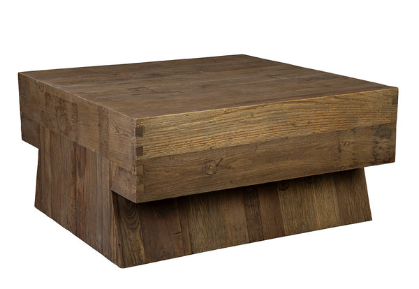 Beckett Natural Wooden Square Coffee Table