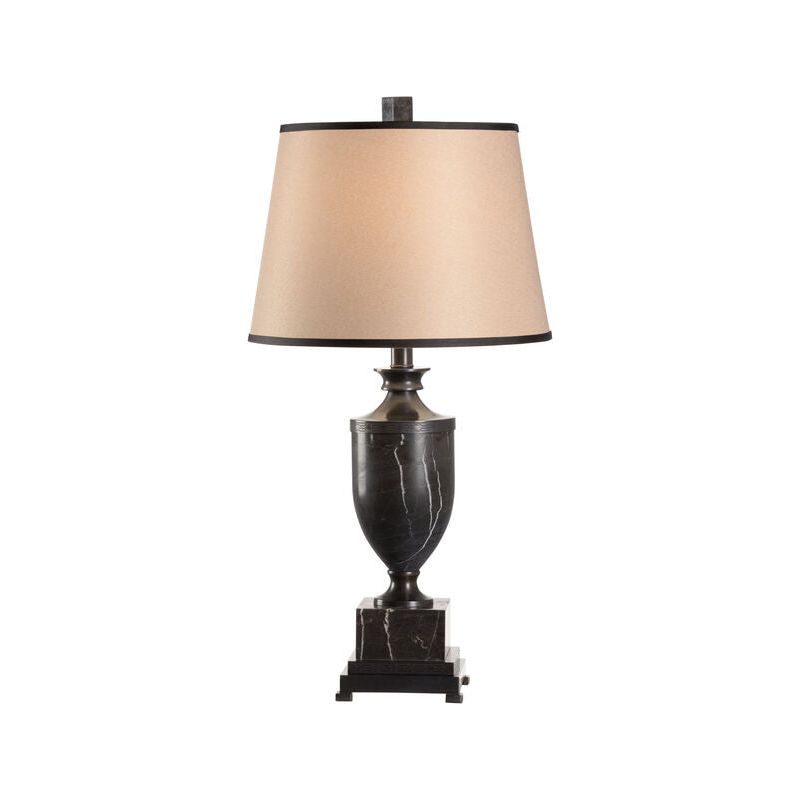 Natural Black Marble Urn Table Lamp