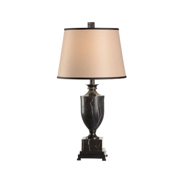 Natural Black Marble Urn Table Lamp