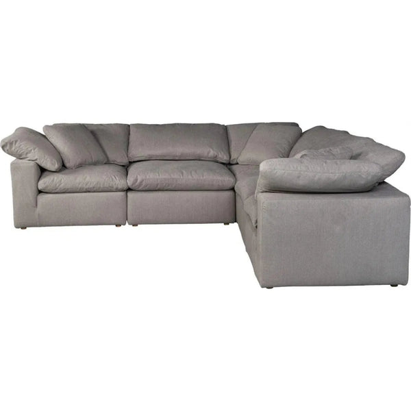 5PC Performance Terra Grey Modular - LOOMLAN - Moe's Home - Modular Sofas