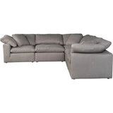 5PC Stain Resistant Grey Large Classic Modular - LOOMLAN - Moe's Home - Modular Sofas