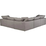 5PC Stain Resistant Grey Large Classic Modular - LOOMLAN - Moe's Home - Modular Sofas
