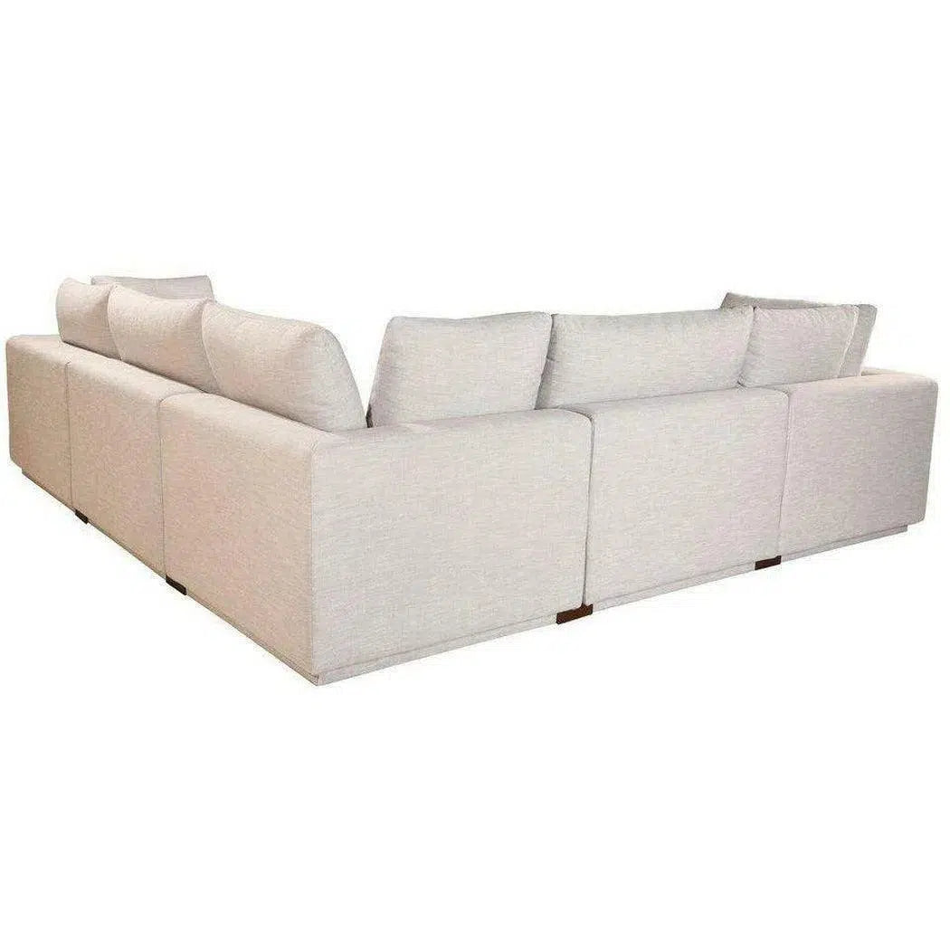 6 PC Set Taupe Linen Signature Modular Sofa