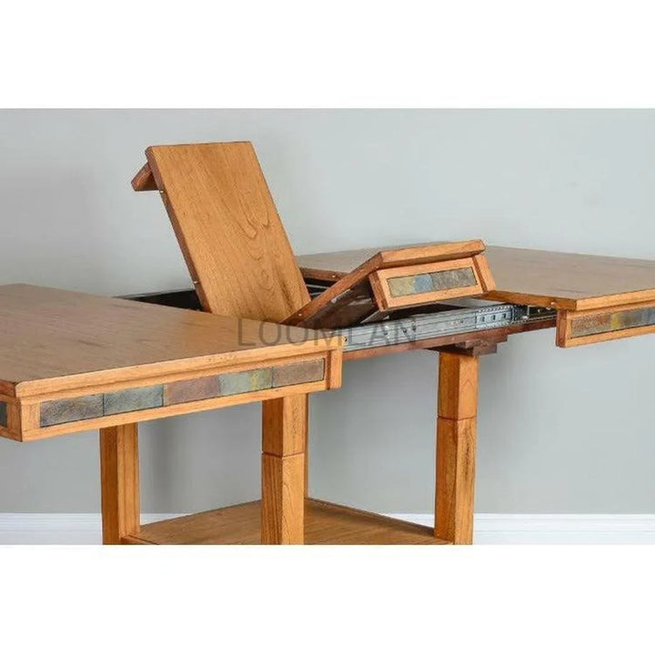Extendable Wood Dining Table 60-72 Inch | LOOMLAN