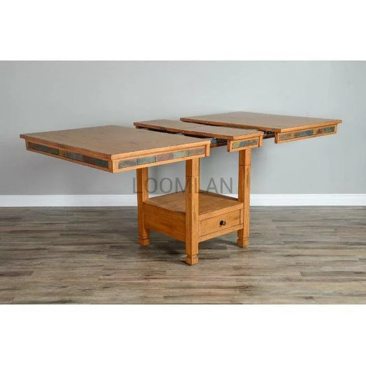 Extendable Wood Dining Table 60-72 Inch | LOOMLAN