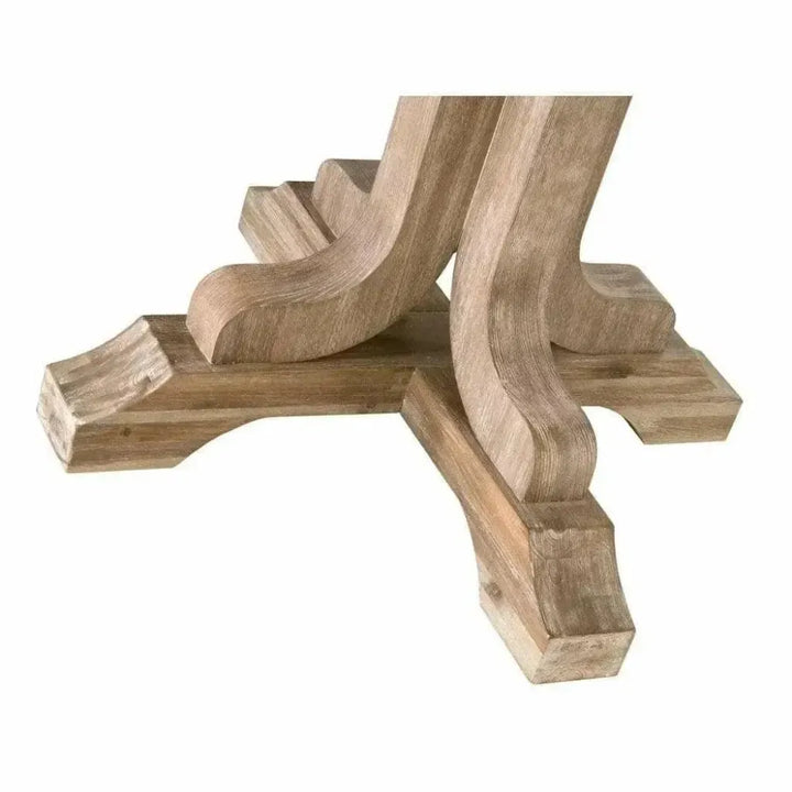 60-77" Round to Oval Extendable Dining Table Solid Wood-Dining Tables-Essentials For Living-LOOMLAN