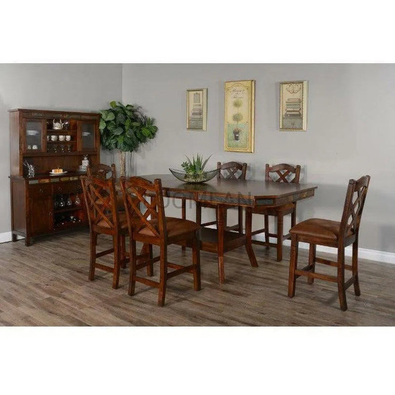 60-90" Adjustable Height Dining Table With Extension Leaves Counter Tables LOOMLAN By Sunny D