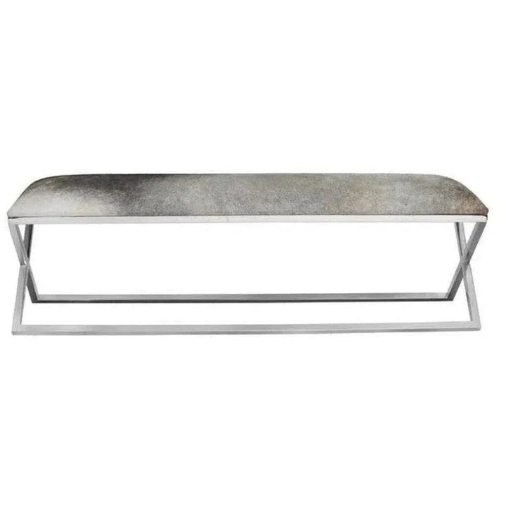 60 Inch Bench Grey Contemporary - LOOMLAN - Moe's Home - Bedroom Benches