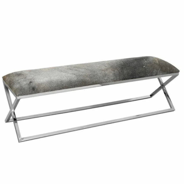 60 Inch Bench Grey Contemporary - LOOMLAN - Moe's Home - Bedroom Benches