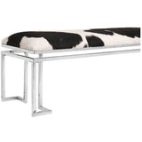 60 Inch Bench Silver Contemporary Bedroom Benches LOOMLAN By Moe's Home