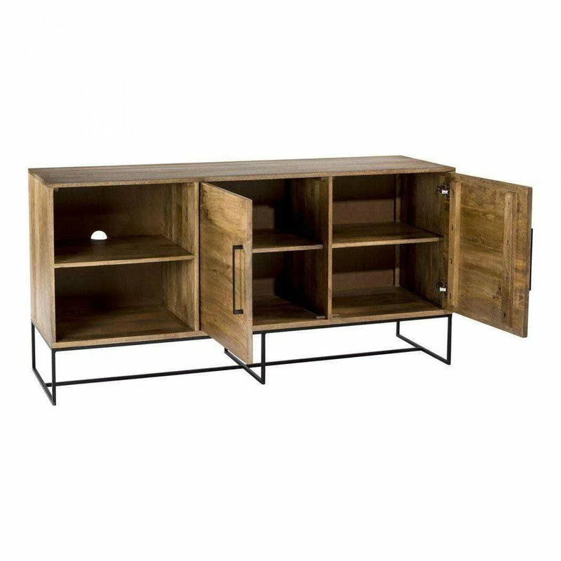 60 Inch Entertainment Unit Natural Scandinavian TV Stands & Media Centers LOOMLAN By Moe's Home