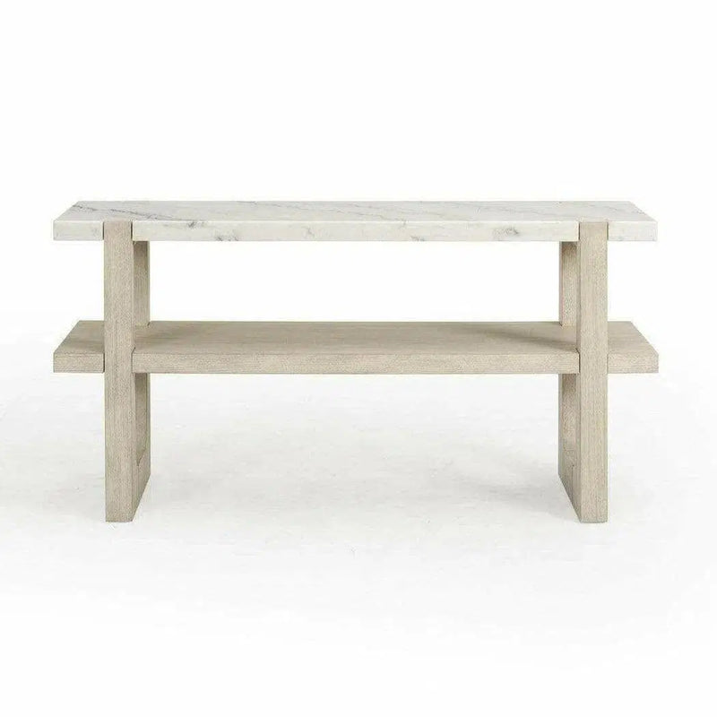 60 Inch White Console Table With