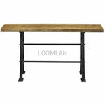 60" Reclaimed Wood Double Base Sofa Table