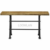 60" Reclaimed Wood Double Base Sofa Table