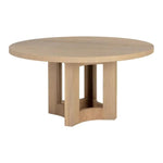 60" Elma Wooden Round Dining Table - LOOMLAN - Dining Tables