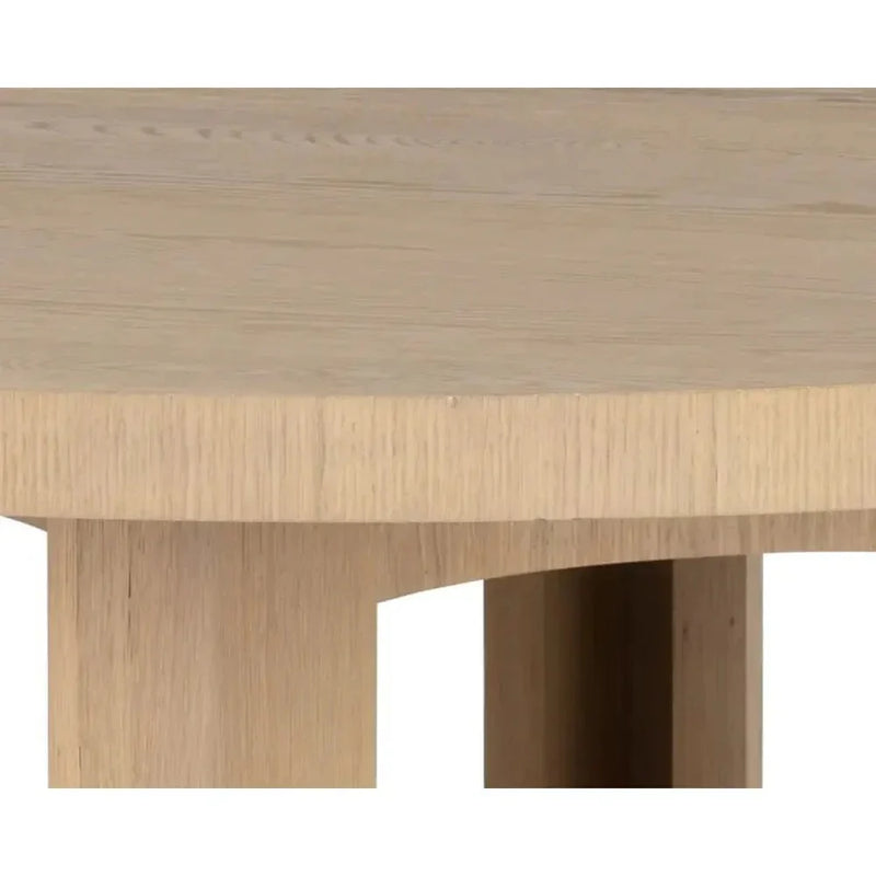 60" Elma Wooden Round Dining Table - LOOMLAN - SUNPAN - Dining Tables