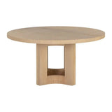 60" Elma Wooden Round Dining Table - LOOMLAN - SUNPAN - Dining Tables