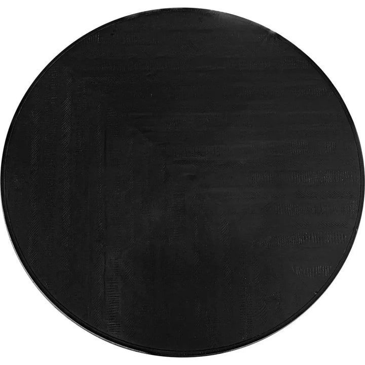 60 in Parq Wood Black Round Dining Table-Dining Tables-Moe's Home-LOOMLAN