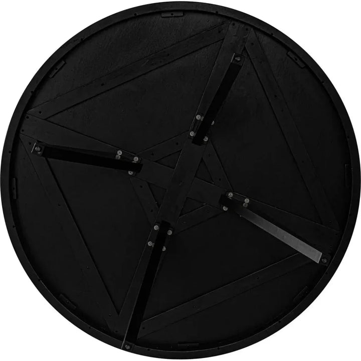 60 in Parq Wood Black Round Dining Table-Dining Tables-Moe's Home-LOOMLAN