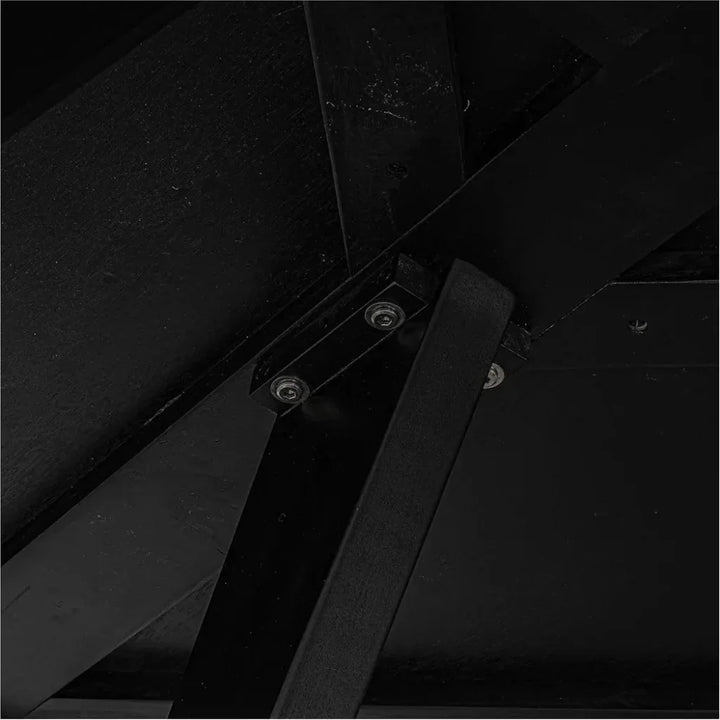 60 in Parq Wood Black Round Dining Table-Dining Tables-Moe's Home-LOOMLAN