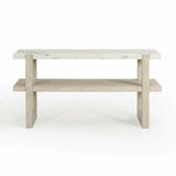 60 Inch White Console Table With - LOOMLAN - Bassett Mirror - Console Tables