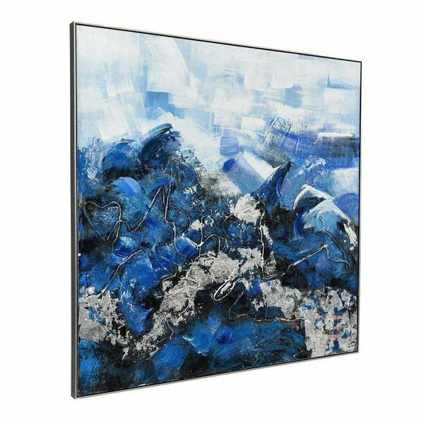 60x60 Inch Ocean Wall Decor Blue Contemporary Artwork LOOMLAN By Moe's Home