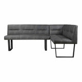 60x81 in Corner Bench Dark Grey Contemporary - LOOMLAN - Moe's Home - Dining Benches