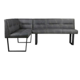60x81 in Corner Bench Dark Grey Contemporary - LOOMLAN - Moe's Home - Dining Benches