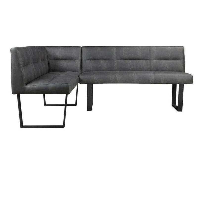60x81 in Corner Bench Dark Grey Contemporary - LOOMLAN - Moe's Home - Dining Benches