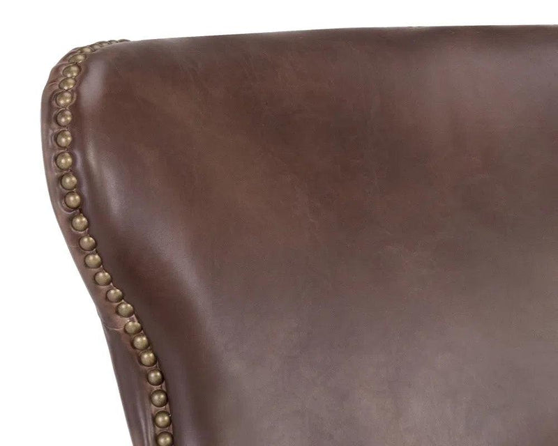 Ariana Leather Upholstered Swivel Counter Stool