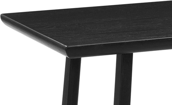 Dunnigan Wood Black Rectangular Console Table