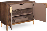 Cavett Metal and Wood Brown Bar Cabinet
