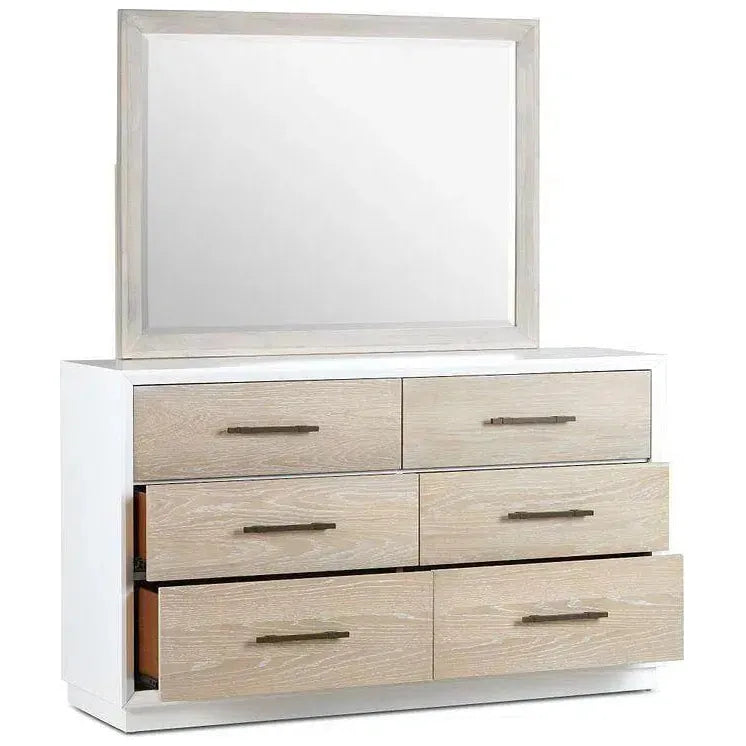 62" High Gloss Boca Grande Six Drawer Double Dresser