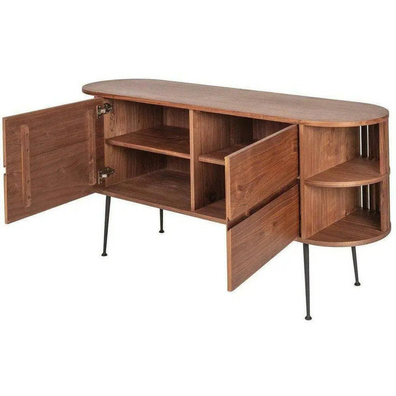 62.5 Inch Sideboard Brown Mid-Century Modern Sideboards LOOMLAN By Moe's Home