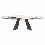 63 - 94" White Extendable Dining Table Ceramic Table Top - LOOMLAN - Essentials For Living - Dining Tables