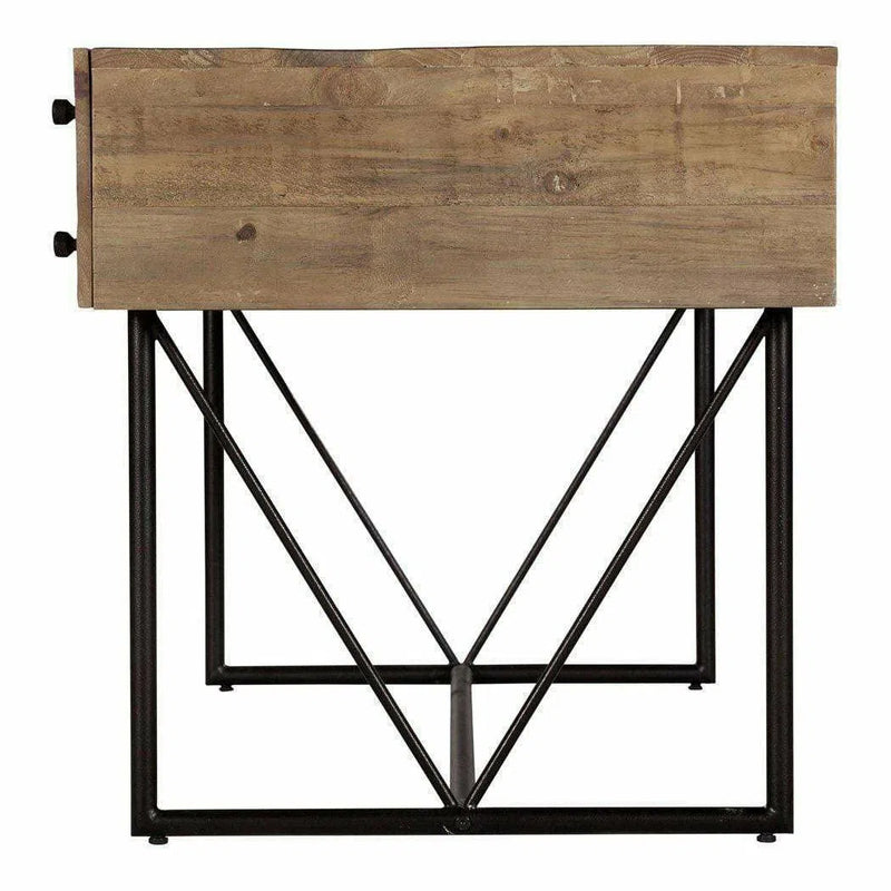 63 Inch Desk Natural Rustic Home Office Desks LOOMLAN By Moe's Home