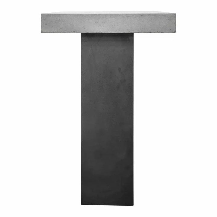 63 Inch Outdoor Bar Table Grey Contemporary-Outdoor Counter Tables-Moe's Home-LOOMLAN