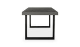 63 Inch Outdoor Dining Table Small Grey Contemporary-Outdoor Dining Tables-Moe's Home-LOOMLAN