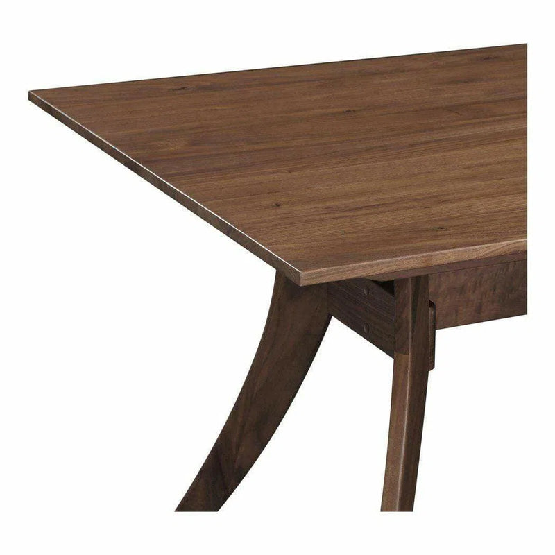 63 Inch Rectangular Dining Table Brown Mid-Century Modern Dining Tables LOOMLAN By Moe's Home