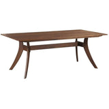 63 Inch Rectangular Dining Table Brown Mid-Century Modern Dining Tables LOOMLAN By Moe's Home