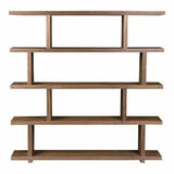 63 in Shelf Large Walnut Brown Contemporary