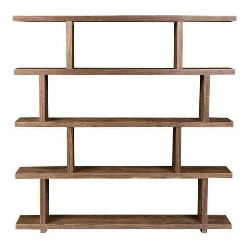 63 in Shelf Large Walnut Brown Contemporary