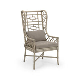 Gwyneth Rattan Frame Comfortable Wing Chair-Club Chairs-Wildwood-LOOMLAN