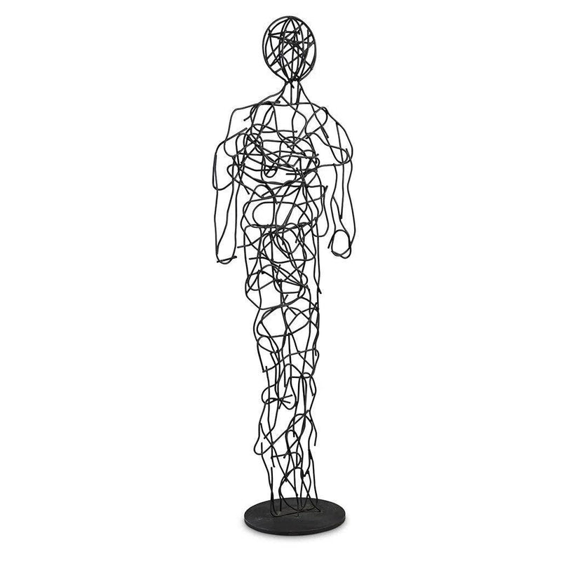 Urbia-64" Mister Metal Black Sculpture-Statues & Sculptures-LOOMLAN