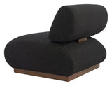 Barsa Black Armless Accent Chair